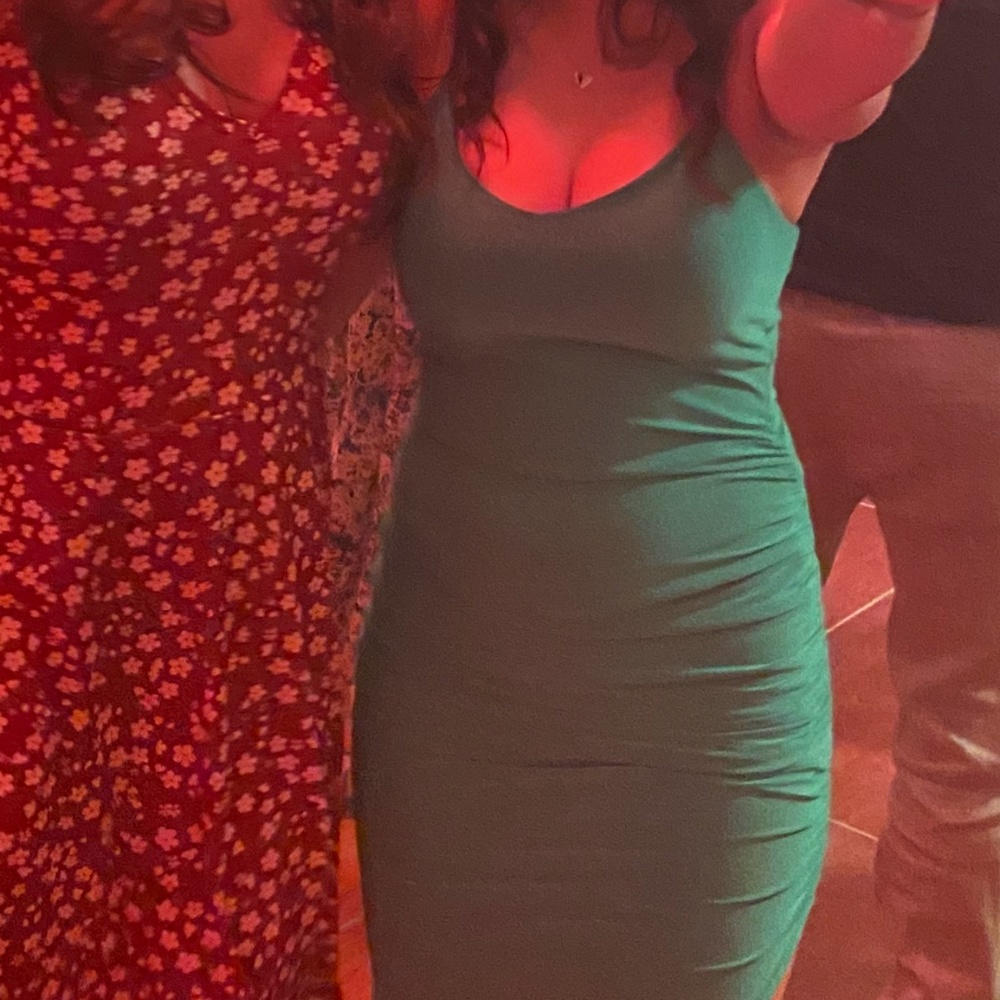 Green Bodycon Midi Dress